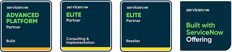 ServiceNow Partner badges earned by CaskNX